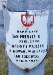 Walenty Majszak, upamitniony na imiennej tablicy epitafijnej na kwaterze wojennej na cmentarzu rzymskokatolickim w Rybnie. Stan z 2005r.