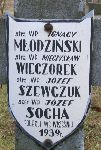 Mieczysaw Wieczorek, upamitniony na imiennej tablicy epitafijnej na wydzielonej kwaterze na cmentarzu rzymskokatolickim w Juliopolu.