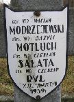 Wacaw Modrzejewski, upamitniony na imiennej tablicy epitafijnej na wydzielonej kwaterze na cmentarzu rzymskokatolickim w Juliopolu.