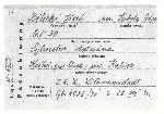 Karta poszukiwa sporzdzona 26 sierpnia 1940 r. w Oddziale w odzi Niemieckiego Czerwonego Krzya w zwizku z poszukiwaniem zaginionego Jzefa Bilickiego przez on (dok. ze zb. Biura Informacji i Poszukiwa PCK w Warszawie, reprodukcja w archiwum rodzinnym).