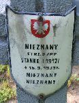 Wilhelm Stanke, upamitniony na imiennej tablicy epitafijnej na kwaterze wojennej na cmentarzu rzymskokatolickim w Rybnie. Stan z 2005r.