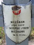Z. Tasiemski, upamitniony na imiennej tablicy epitafijnej na kwaterze wojennej na cmentarzu rzymskokatolickim w Rybnie. Stan z 2005r.