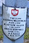 Władysław Kulasik, upamiętniony na imiennej tablicy epitafijnej na kwaterze wojennej na cmentarzu rzymskokatolickim w Rybnie. Stan z 2005r.