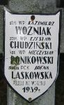 Kazimierz Woniczek (Woniak), upamitniony na imiennej tablicy epitafijnej na kwaterze wojennej na cmentarzu rzymskokatolickim w Juliopolu. Stan z 2004r.
