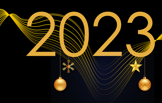 Szczęśliwego Nowego Roku 2023 (rys. Victoria_Watercolor / Pixabay)